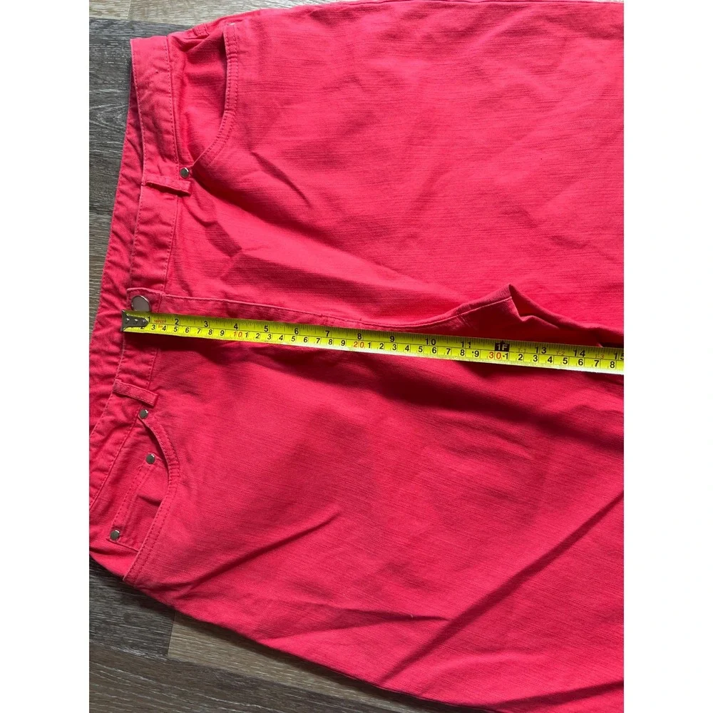 Ruby Rd Capri Pants Womens 14 Pink Excellent Studded‎ Hem Stretch Cotton Blend